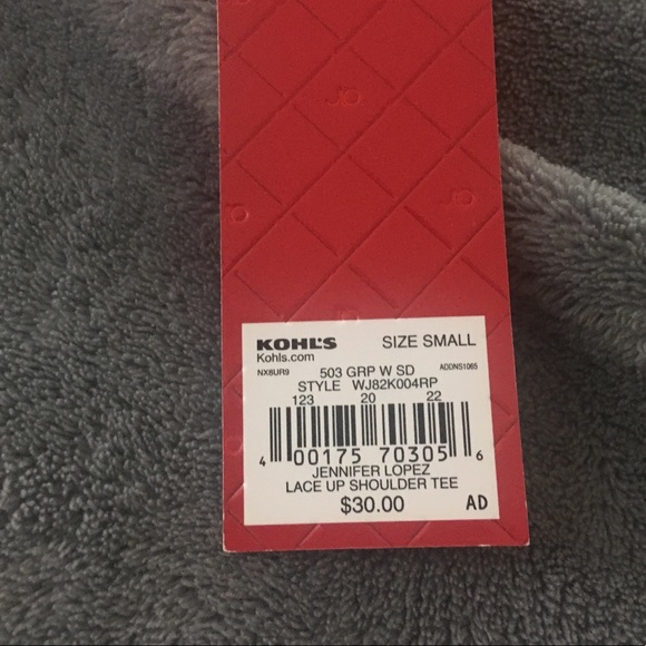 NWT Womens Purple Jennifer Lopez Cold Shoulder Tee - Picture 6 of 7